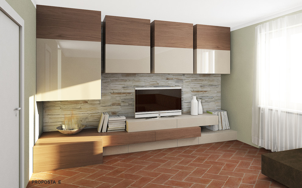 Progettazione soggiorno / mobile ed illuminazione