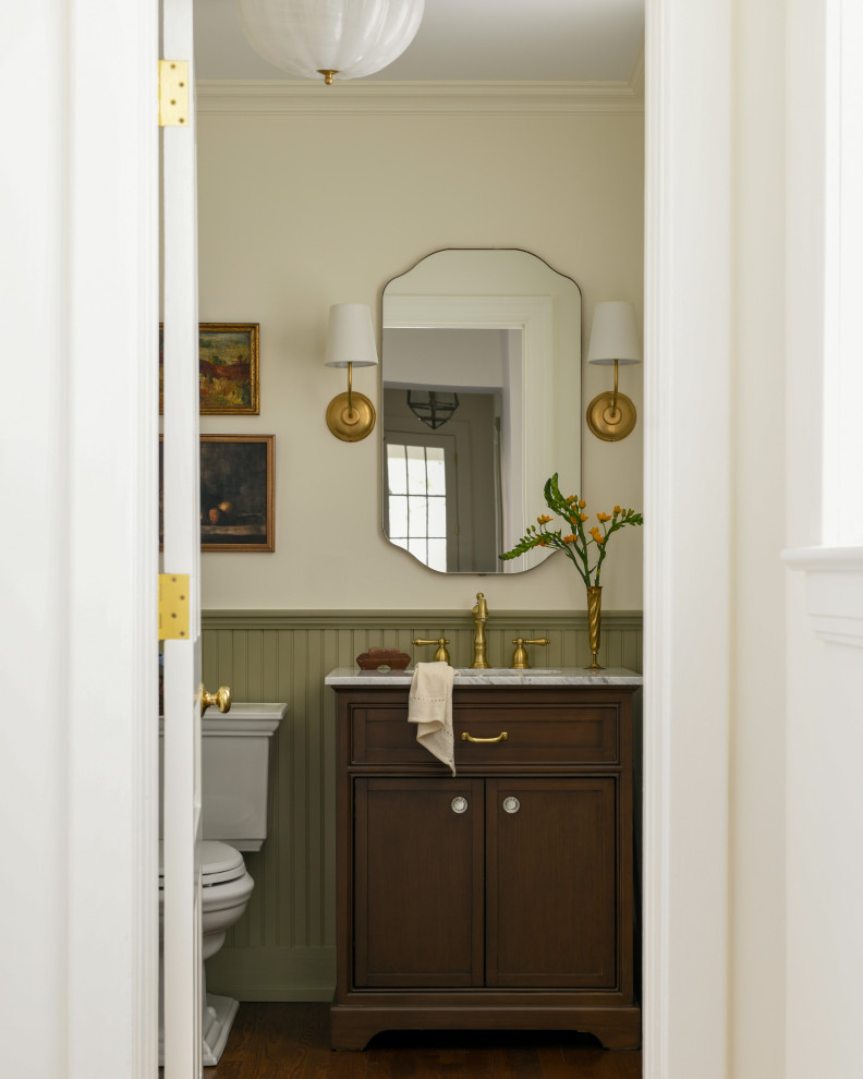 Inspiration for a timeless powder room remodel in Other