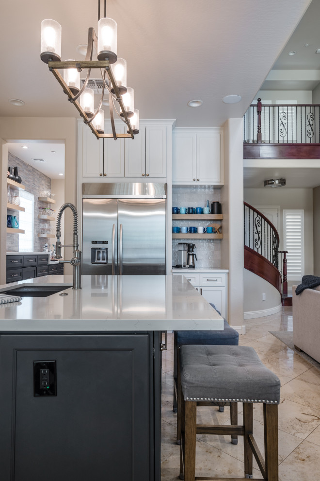 Example of a transitional kitchen design in Phoenix