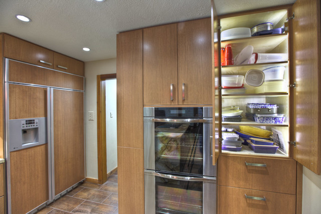 inside cabinet lighting & oven - contemporary - kitchen - houston