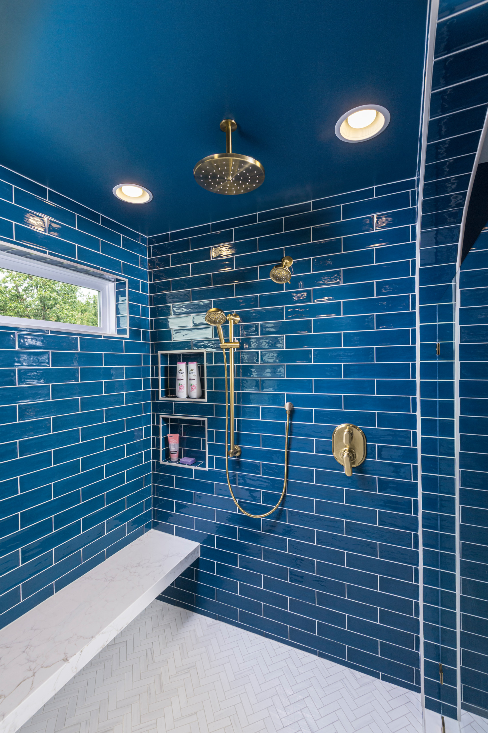 Beyond Beige - A Bold Blue Master Bath Transformation in Harrisburg, PA