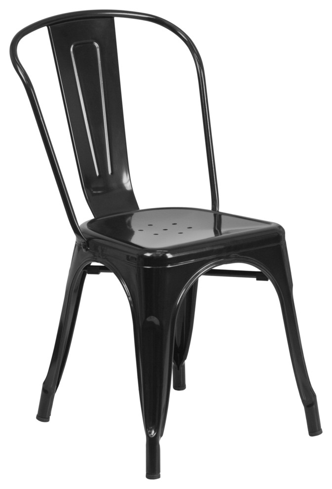 Black Metal Chair CH-31230-BK-GG