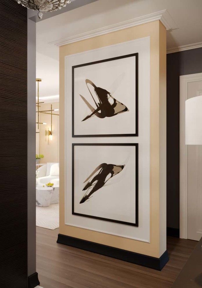 Модный интерьер двухкомнатной квартиры в духе современной Европы 75 метров