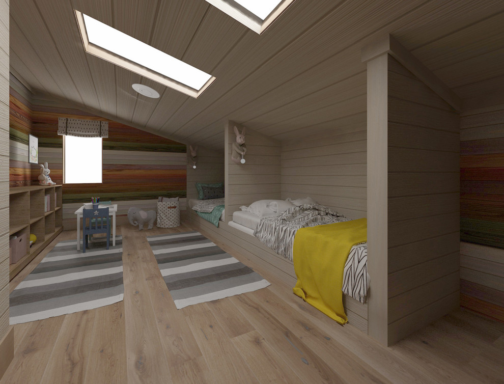 детская в мансардном этаже