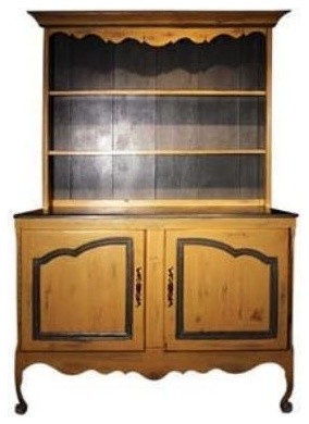 Traditional French Sideboard w Hutch (Antique Blue)