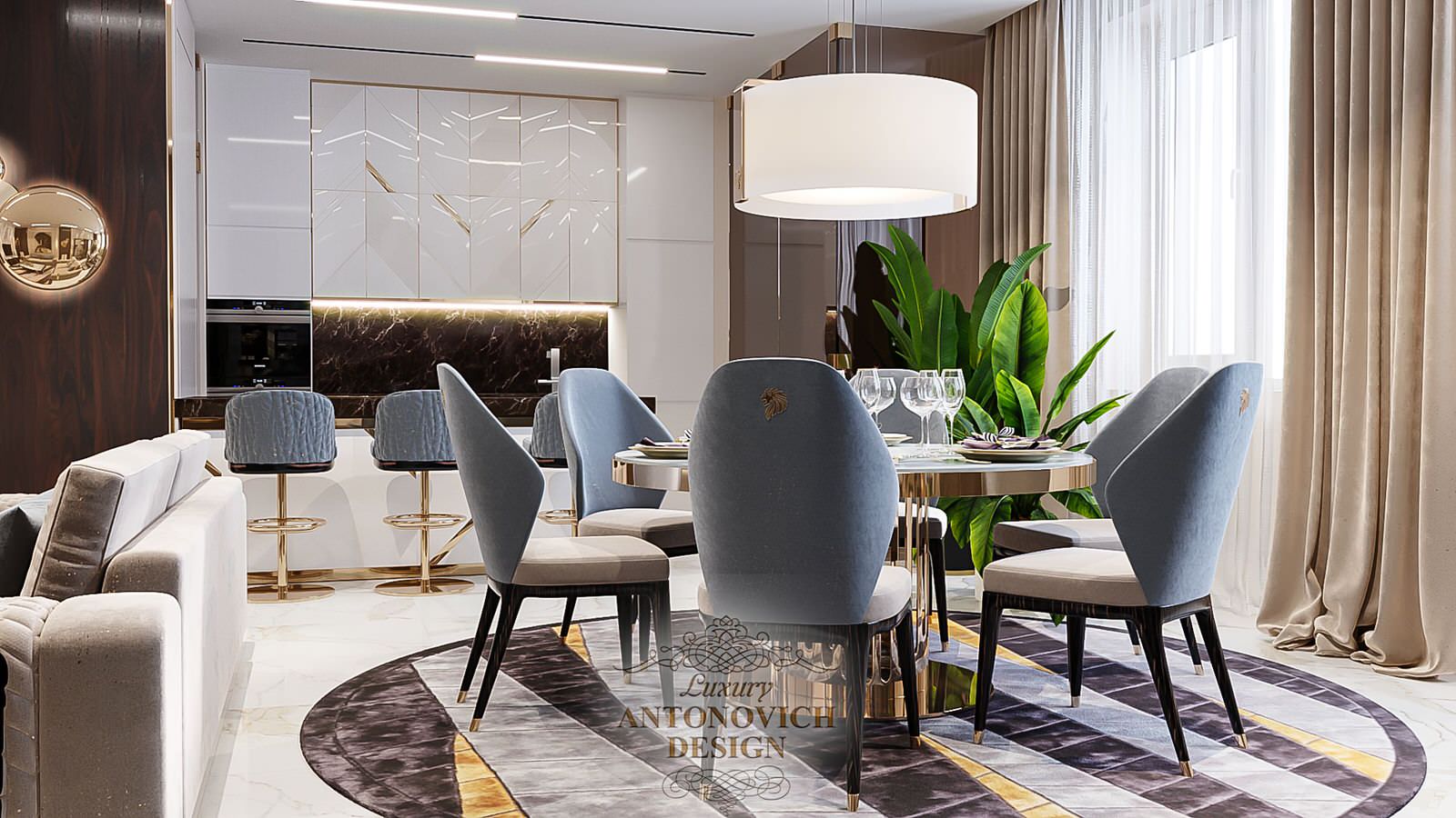 Красивый дизайн гостиной в современном стиле