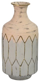 Stratton Home Decor Light Pink Metal Table Vase S23702 Farmhouse Vases By Gwg Outlet