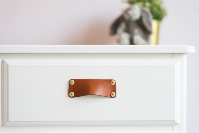 Girl S Room Remodel With Soft Natural Leather Drawer Pulls