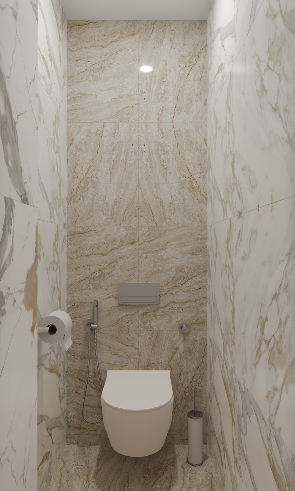 Санузел и Ванна из керамогранита и оникса