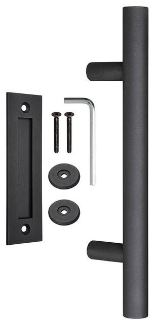 12 Sliding Barn Door Pull Flush Handle Hardware Set Cast Iron