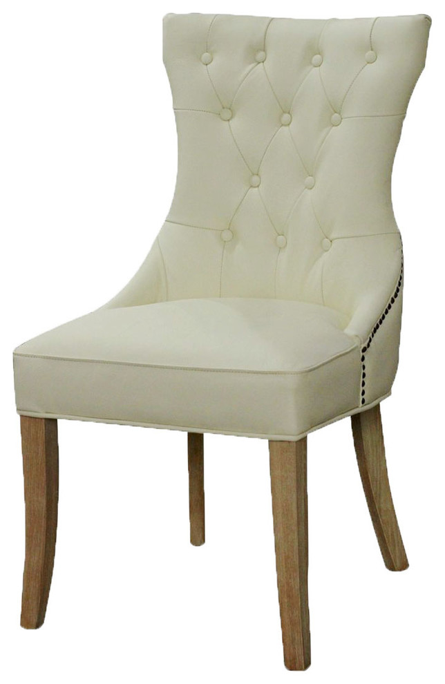 Top Grain Leather Dining Chair Transitional Dining Chairs by