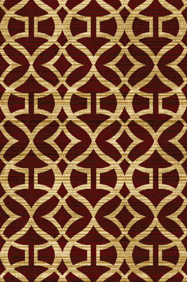 Home Dynamix Area Rugs: Royalty Rugs: HD5396-200 Red: 7'8"x10'4" Rectangle