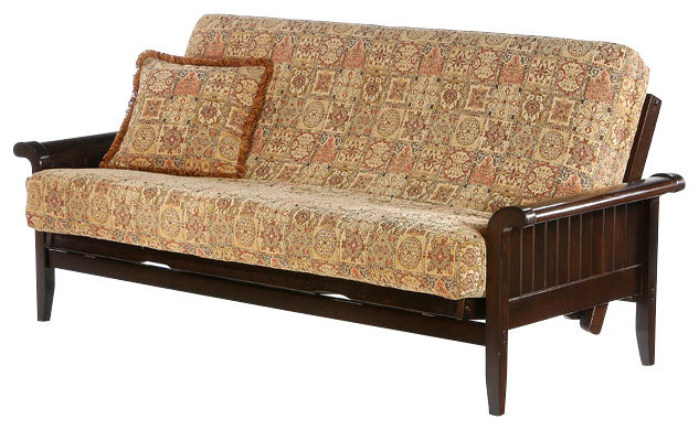 Night and Day Venice Futon Frame - Queen | Rosewood | Drawers Included