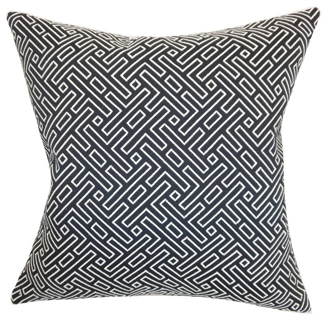 Ocussi Geometric Pillow Navy 20"x20"