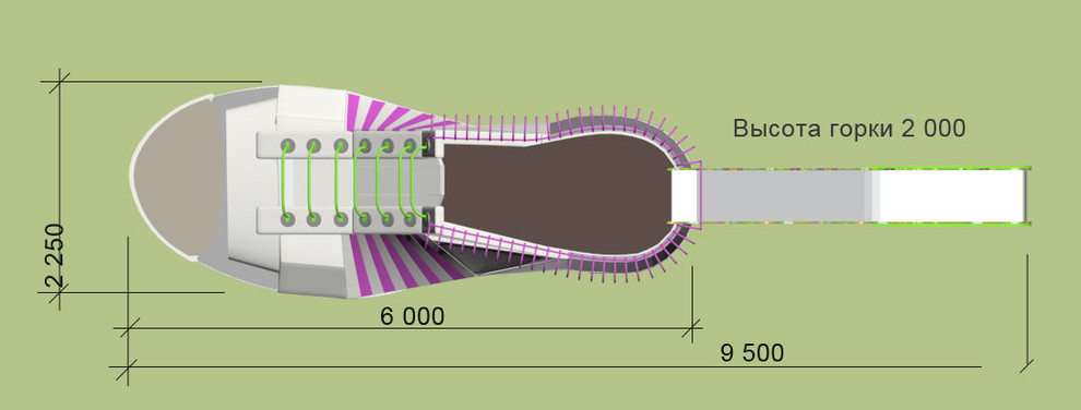Детская игровая площадка «Кроссовок» (мод.30066)