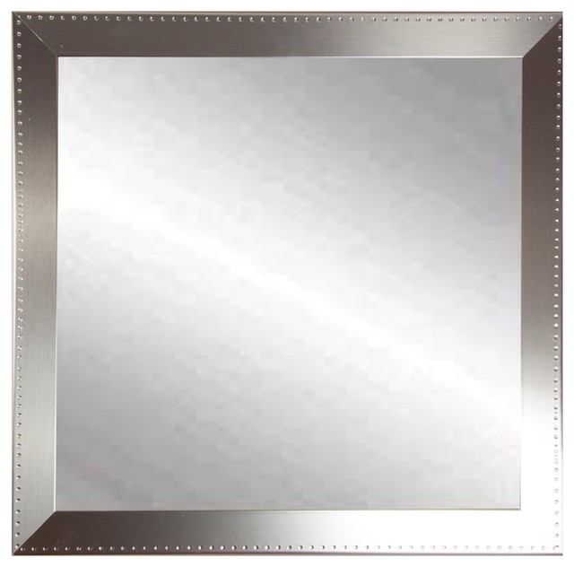 Embossed Silver Square or Diamond Framed Vanity Wall Mirror 30''x 30