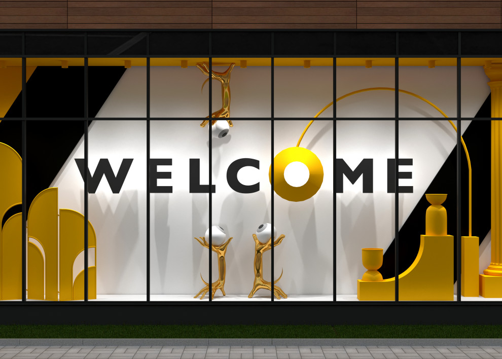 Дизайн Витрин Для магазина стройматериалов , мебели и декора