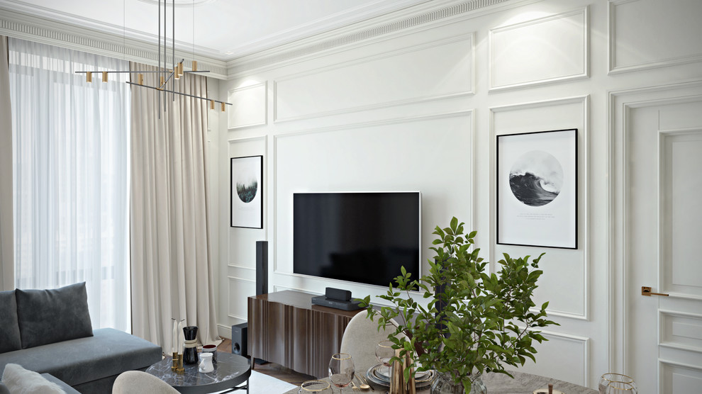 Современная классика в небольшой комнате