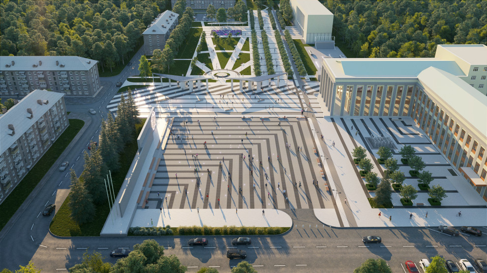 КОРОЛЁВ | ЦЕНТРАЛЬНАЯ ПЛОЩАДЬ ГОРОДА У ДК ИМ. КАЛИНИНА