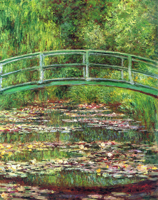 The Waterlily Pond with the Japanese Bridge by Claude Monet, premium wall decal