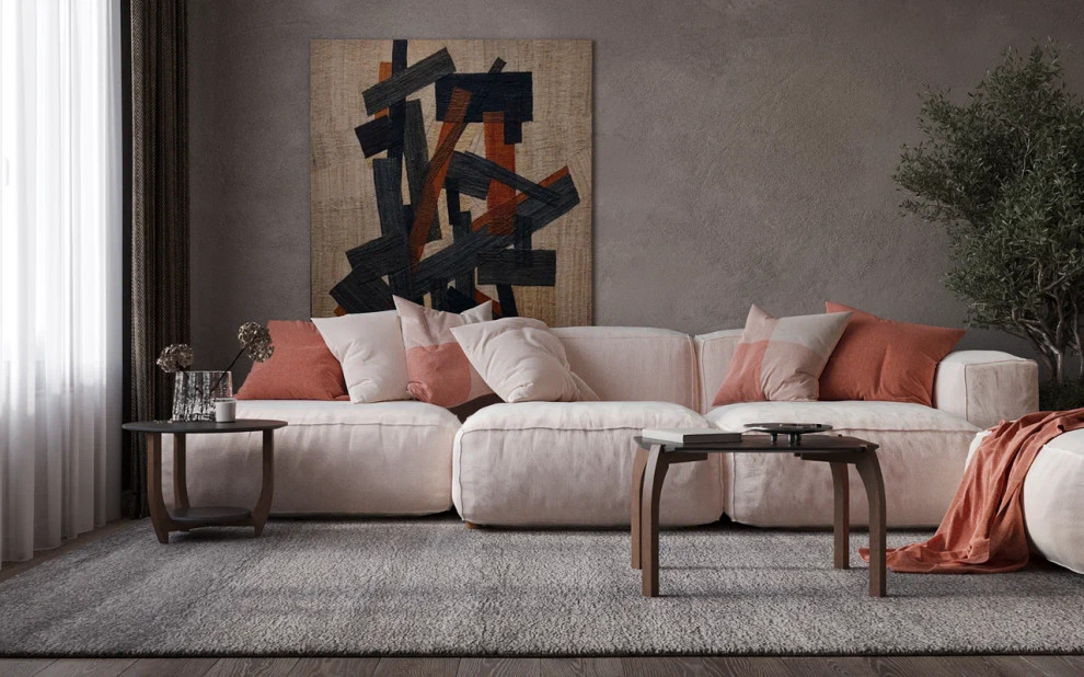 Журнальный столик ДОМОВОЙ черного цвета в гостиной