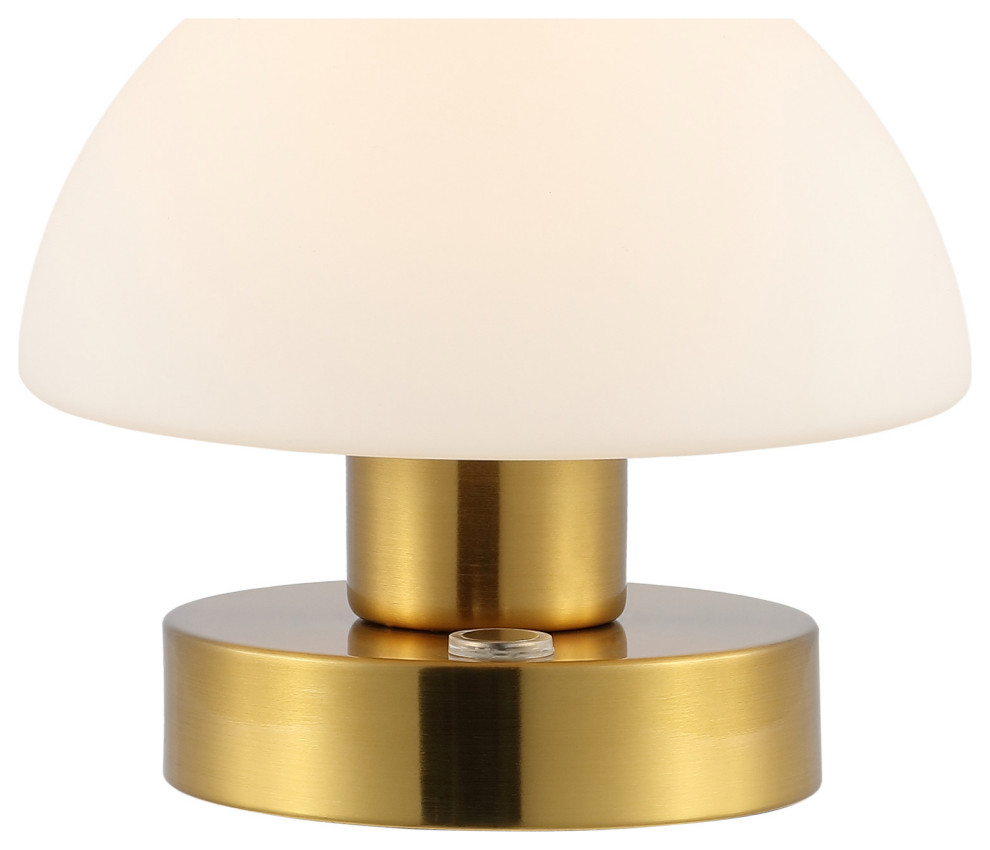 JONATHAN Y Lighting JYL7113 Zoe 6" Tall LED Buffet Table Lamp - Brass Gold