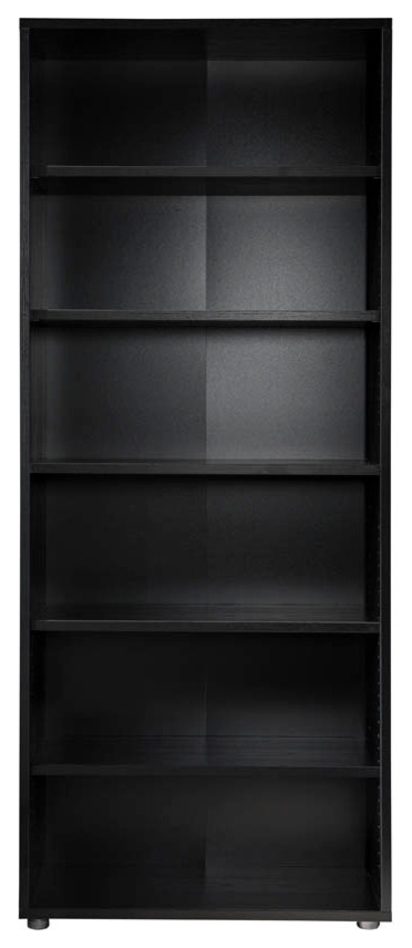 Pierce 5-Shelf Bookcase in Black