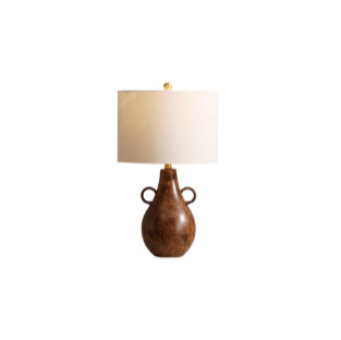 SAFAVIEH Lighting Collection Shiloh Antique Brown/Brass Ceramic 25-inch Table Lamp