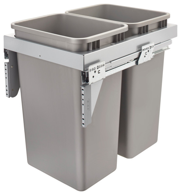 Steel Top Mount Pull Out Trash Container Trash Cans by RevAShelf