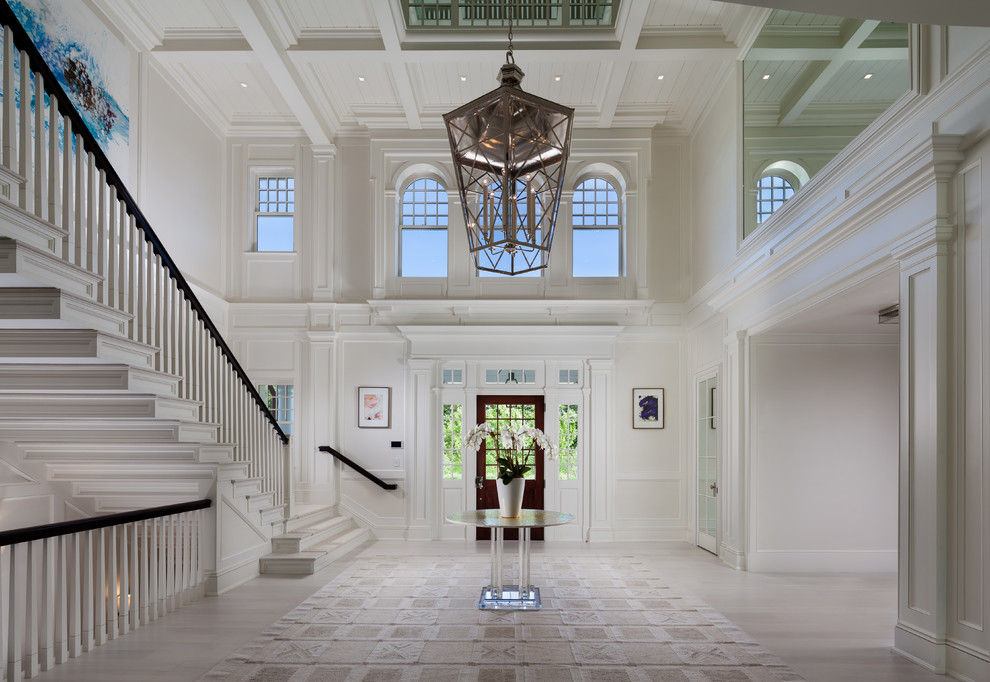 Inspiration for a transitional entryway in New York.