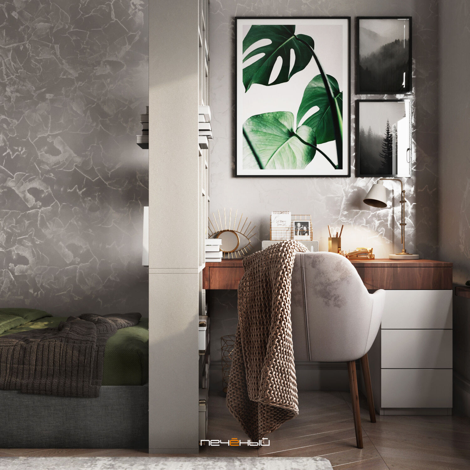 2025 Дизайн 3-комнатной квартиры 90 м² в классическом стиле, Москва, ЖК Остров