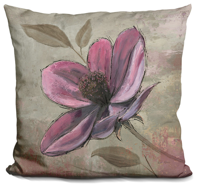 Plum Floral Iii Decorative Accent Throw Pillow Contemporary