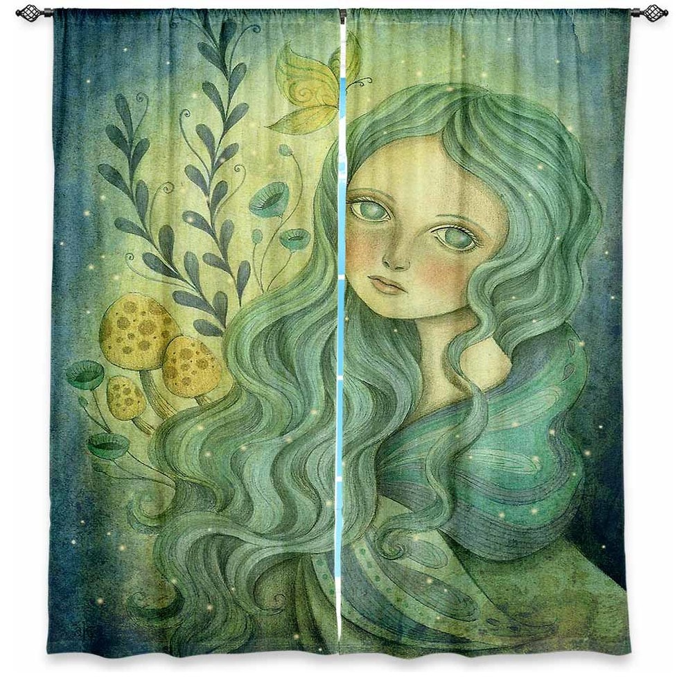 Butterfly Queen Window Curtains, 40"x82", Lined