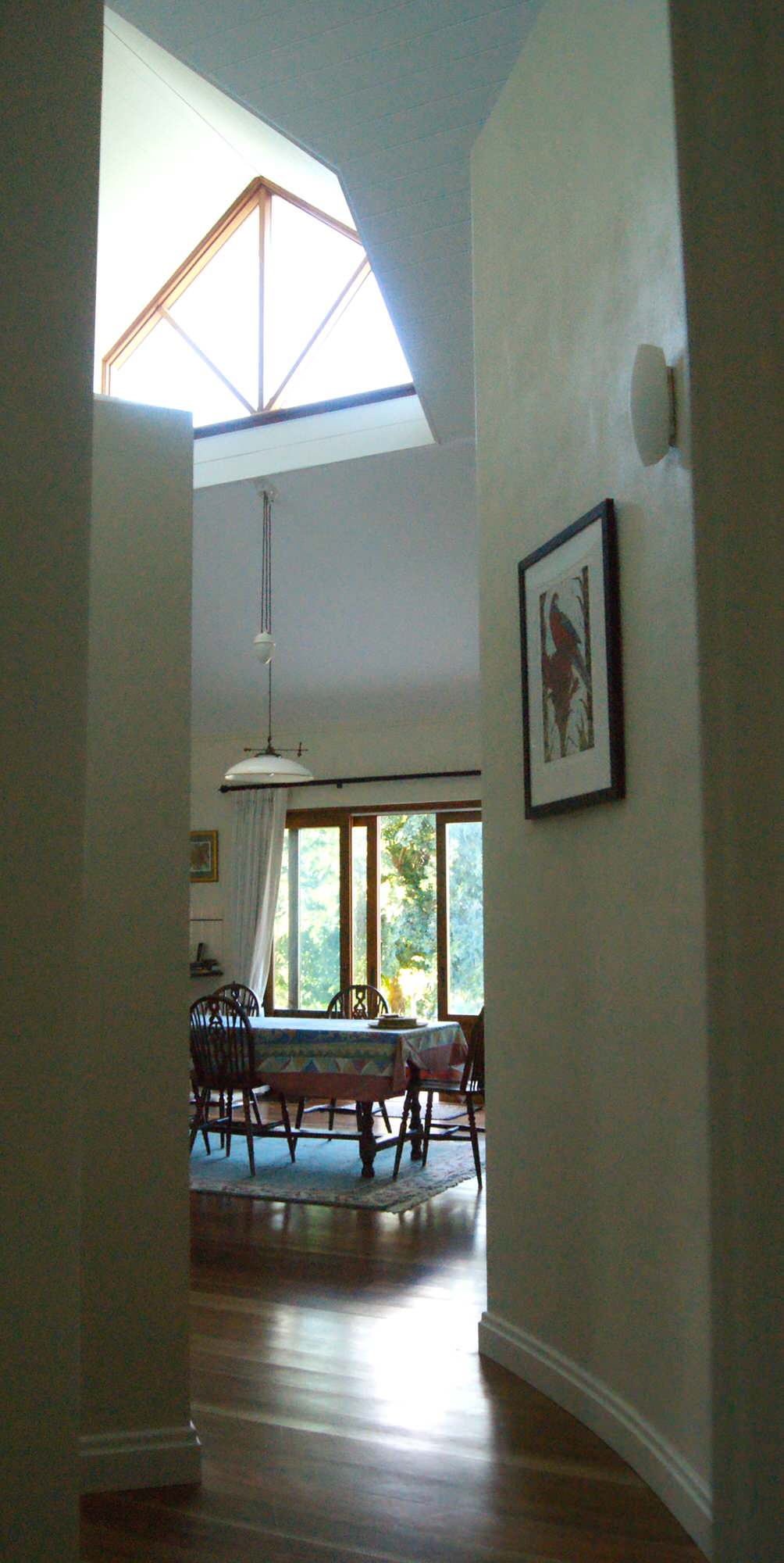View into dining room