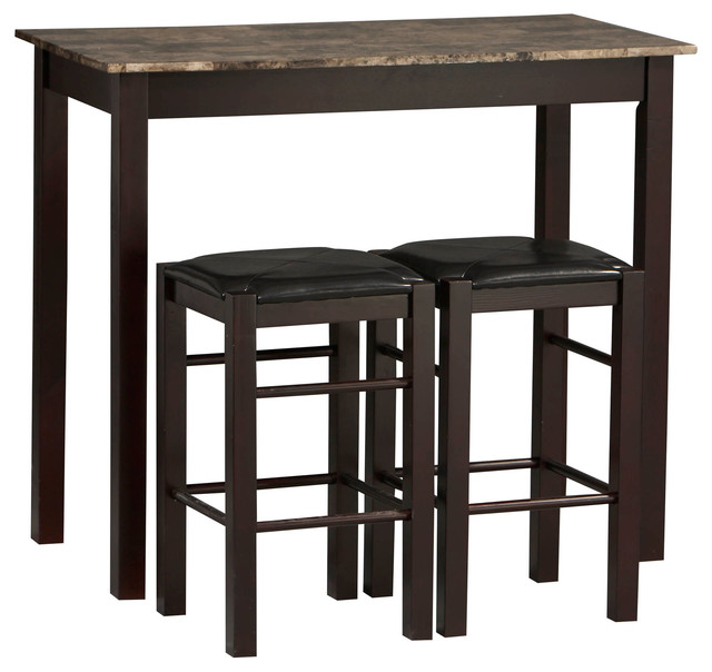 Linon Tavern Set 3 Piece Traditional Indoor Pub And Bistro Sets Linon Tavern Set 3 Piece