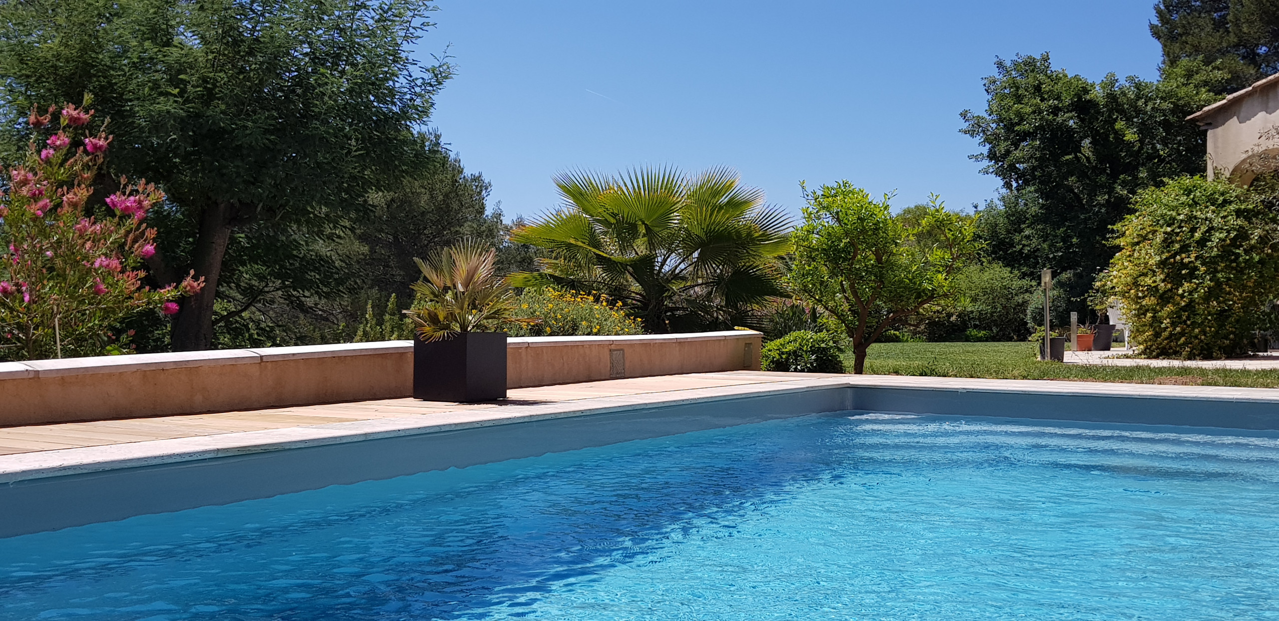 Aménagement paysagé d'une piscine + terrasse de 60 m2