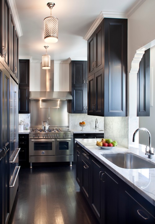 Kitchen Cabinets, What Color Countertop With Black Cabinets