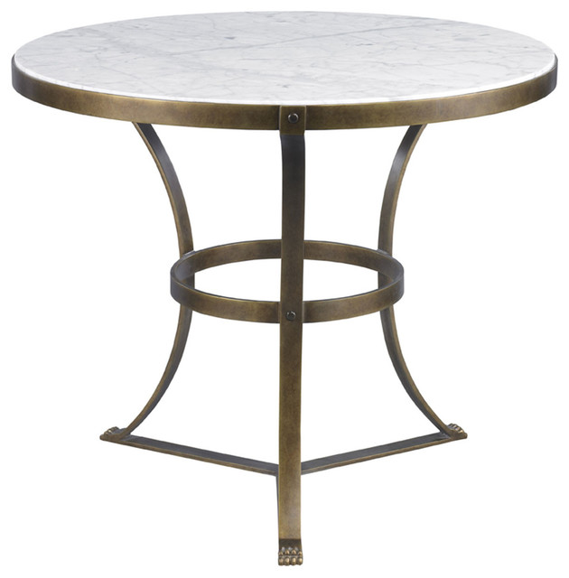 Lillian August Piers Side Table Aged Gold