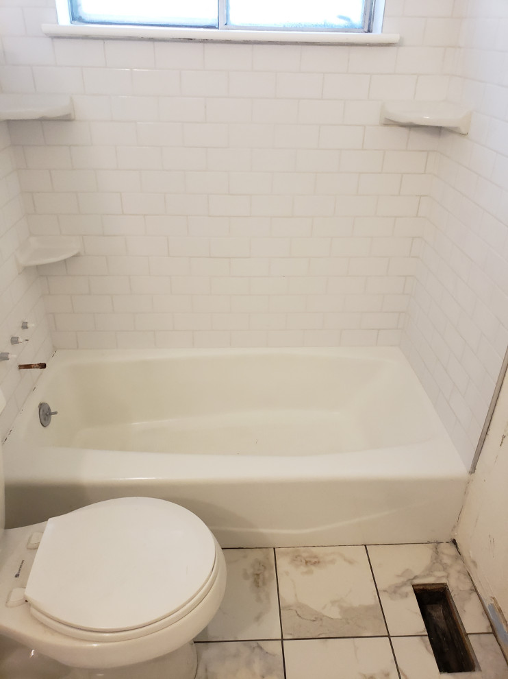 A Touch of Tradition with Subway Tile and a Calacatta Charm Floor