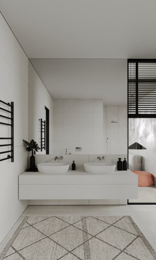 Санузел в проекте загородного дома The CUBE