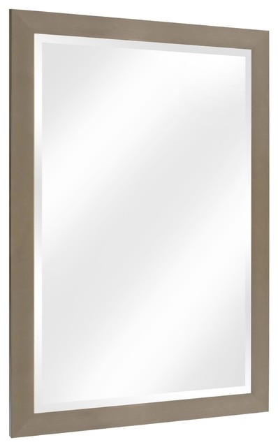 Jude Modern Bathroom Mirror, Pewter