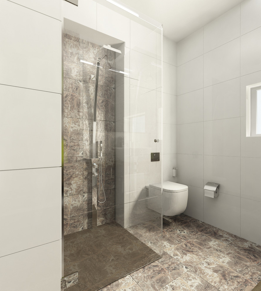 Интерьер гостевой спальни с санузлом