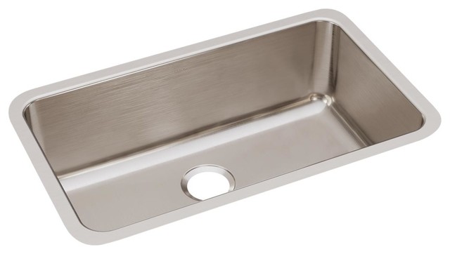 Elkay Lustertone Stainless Steel Single Bowl Undermount Sink Lustrous Satin