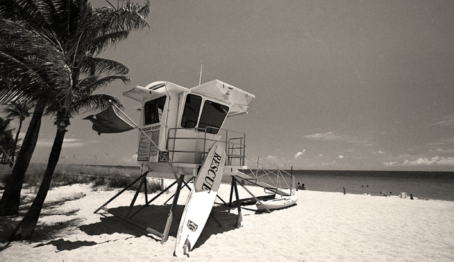 Lifeguard stand boca raton beach florida fine art black and white photography 1 Lifeguard stand boca raton beach florida fine art black and white photography 1