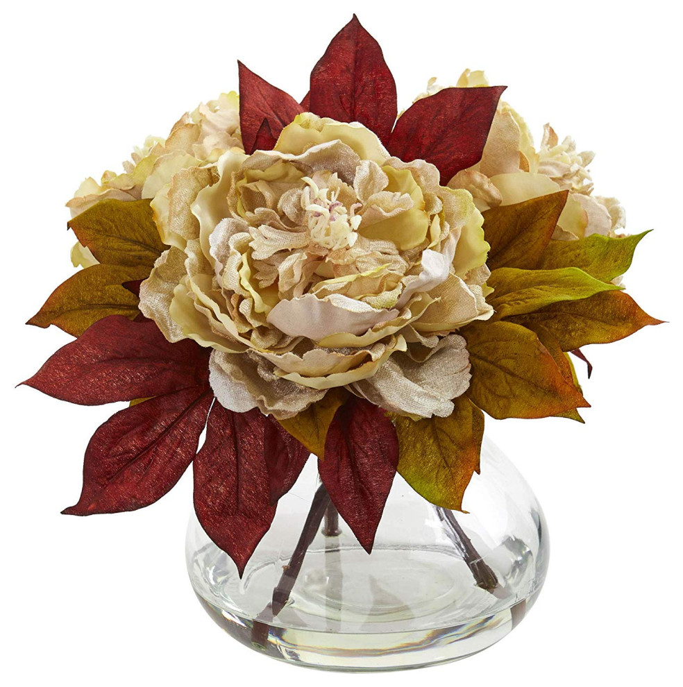 Peony Artificial Arrangement Modern Artificial Flower Arrangements