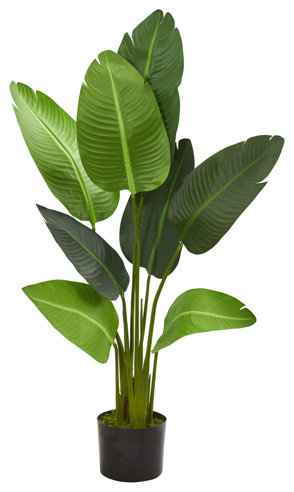 Nearly Natural Home Decor 8"D x8"W x4 Ft Travelers Palm Artificial Tree