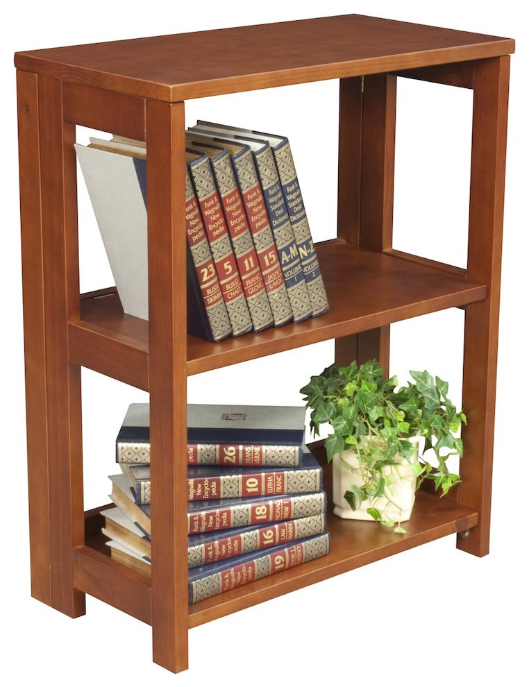 Flip Flop 28" High Folding BookcaseCherry Transitional Bookcases