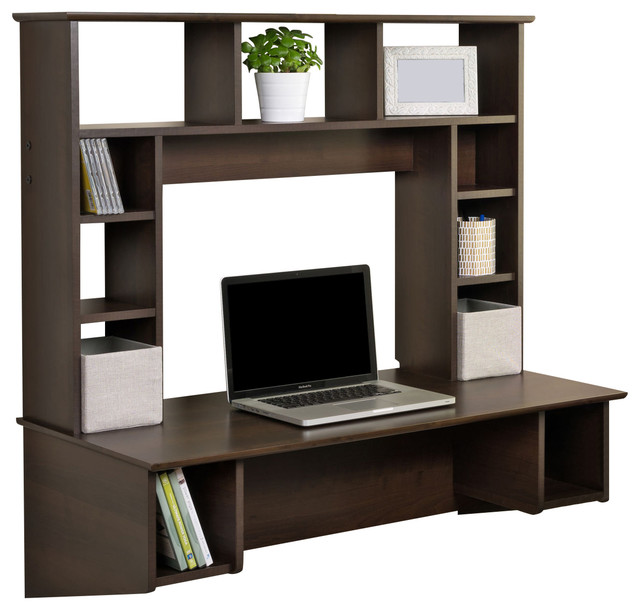 Prepac Sonoma Floating Desk Reviews Houzz Sonoma Floating Desk Espresso Desks And Hutches
