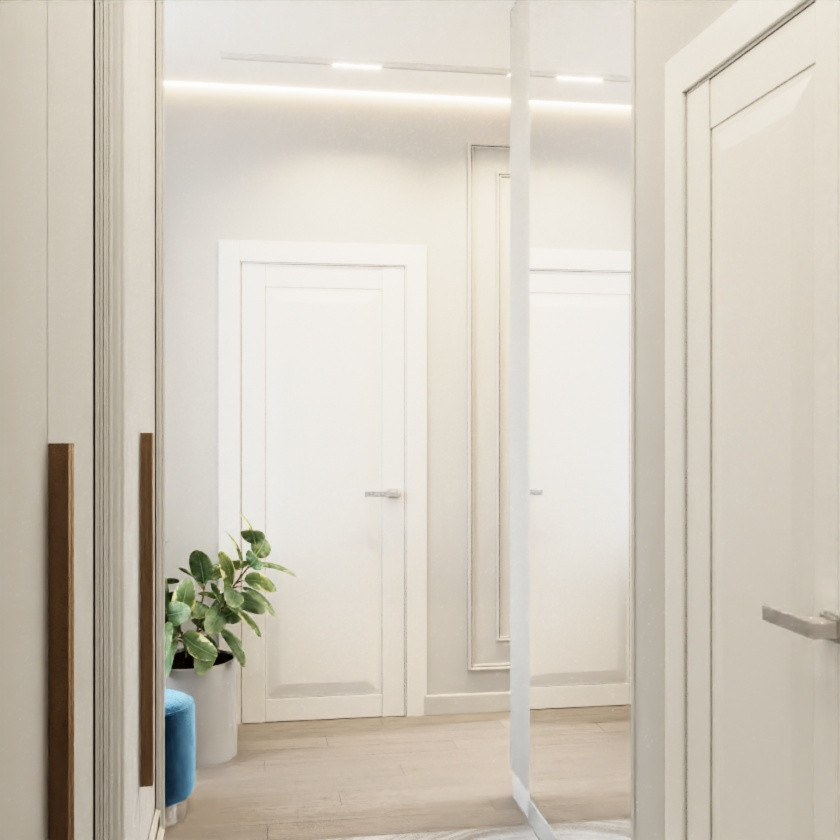 Проект трехкомнатной квартиры г. Ростов-на-Дону