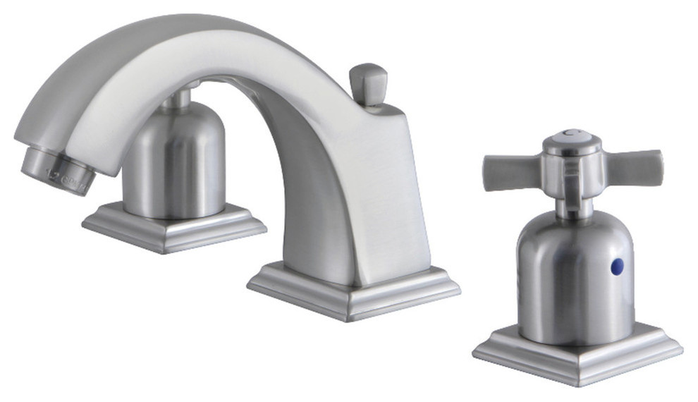 Fauceture Widespread Bathroom Faucet With Retail PopUp, 53/16" in Spout Reach Transitional